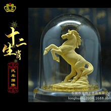 绒沙金马摆件铸金工艺 车载办公室装饰 开业庆典生日会销伴手礼品