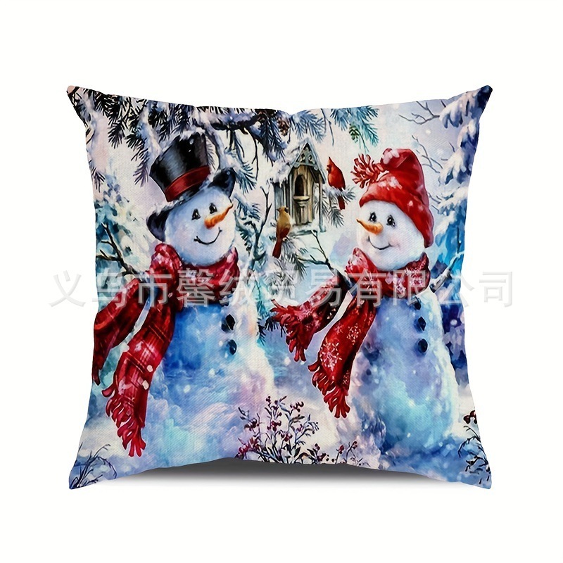 人気のクリスマスシリーズのアニメ雪だるまの模様のソファーの装飾は枕のクッションカバーの多種のオプションのメーカーの直接販売に頼っています。|undefined