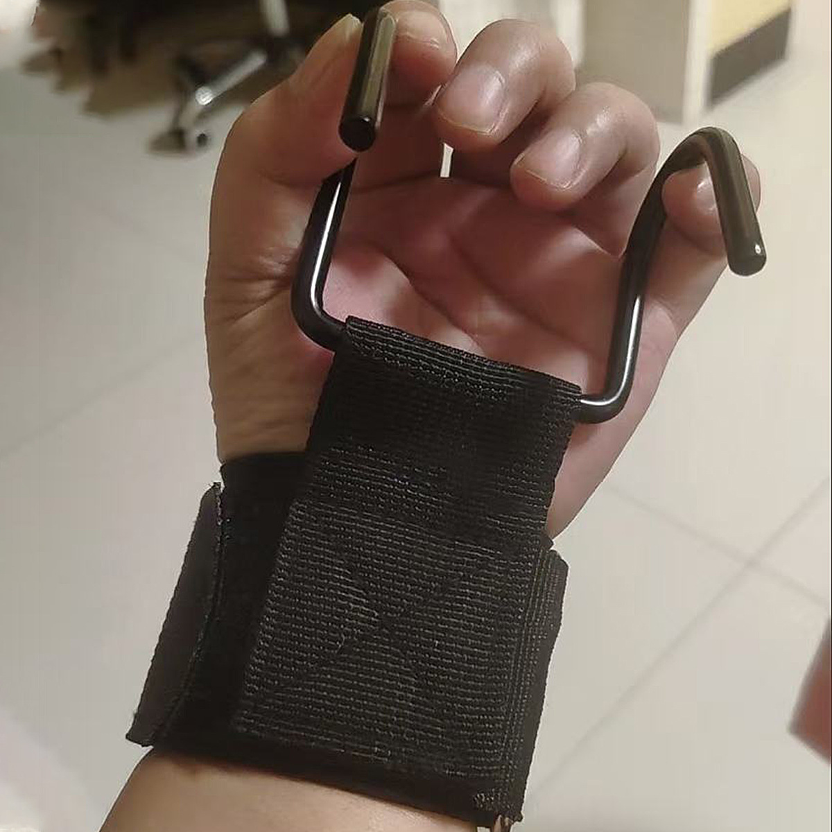 Ganchos de levantamiento de potencia, muñequeras antideslizantes, ganchos para peso muerto, protectores de manos para dominadas, agarres para peso muerto, muñequeras de agarre, bandas de levantamiento de potencia