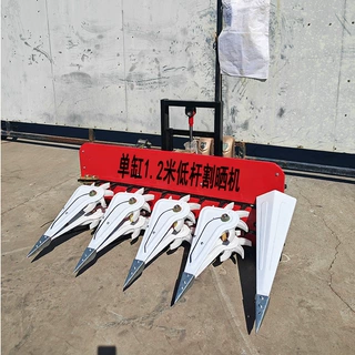 割晒机 手扶车前置割台头1米1.2米稻麦收割机艾草 辣椒收割机