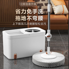 回転モップ、家庭用ハンズフリーモップ、乾湿両用、厚手、吸水性モップ、モップ