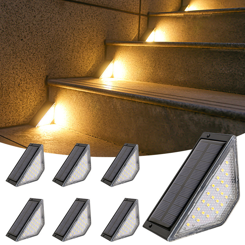 跨境太阳能台阶灯高亮地脚灯庭院花园装饰阳台氛围灯阶梯灯踏步灯