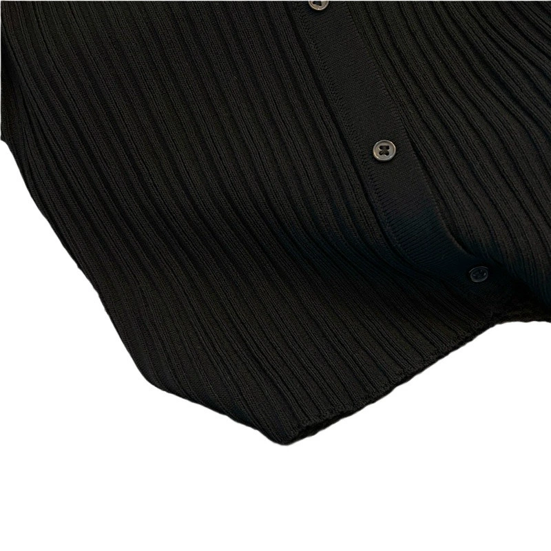 Летняя вязаная короткая кофточка, западный стиль, slim fit, приталенная