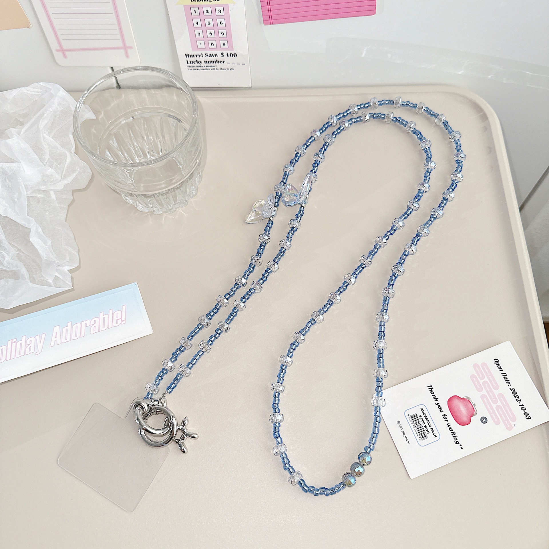 Cute viento dulce caricatura cuentas de teléfono móvil colgante colgante universal bolso de teléfono móvil colgante colgante col