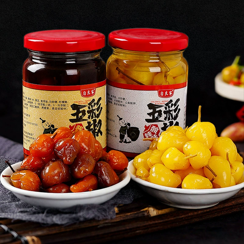 Guangxi Ziliang Fucleum Picularum Picularum Slanguo Красочный пряный жемчужный дикий горный перец маринованный соевый соус чили овощи оптом