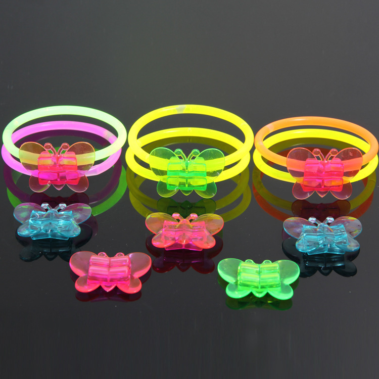 Light-emitting Stick Accessories Shake Sound Explosions Same Style Light-emitting Toy DIY Bracelet Bracelet Card Matching