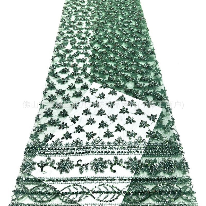 Moda vestido de noche especial bordado tela de perlas de sequilla tela de flor de fabricación directa de ropa de gama alta
