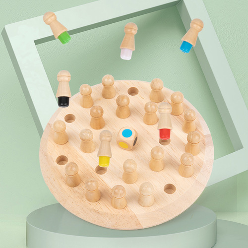 Children's wooden early education color memory chess focus parent-child interactive fun game science and education educational toys