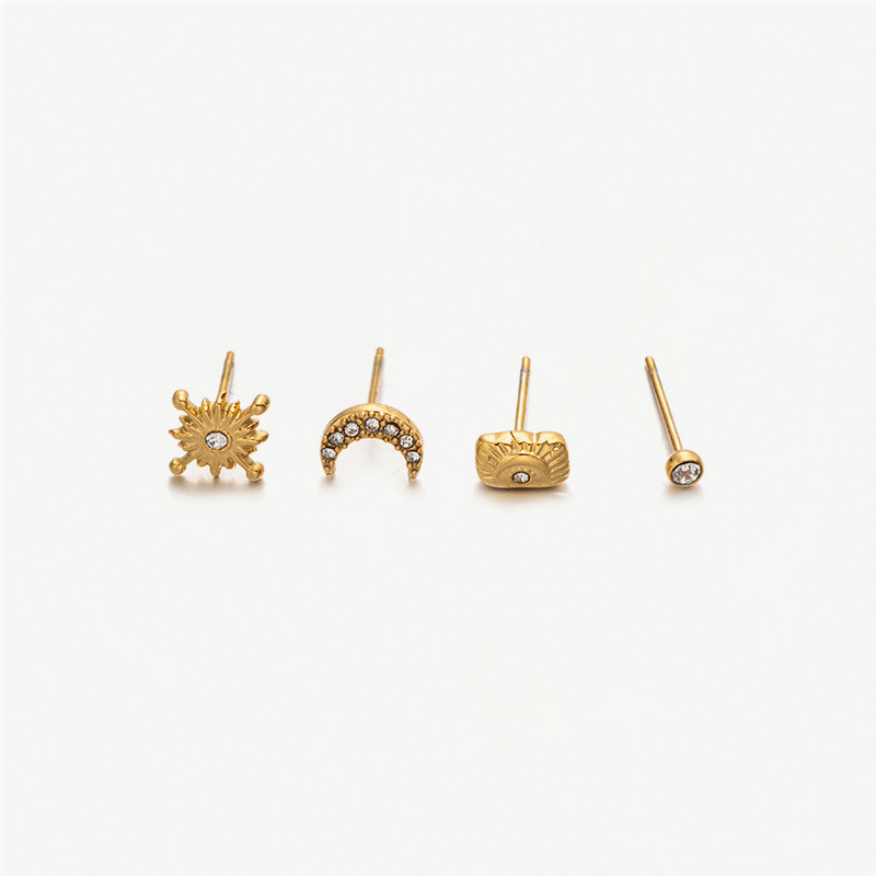 6g Weight PVD Coated Gold Plating Process 304 Stainless Steel Ear Needle Material Real Gold Plated Plating Material Small Stud Earrings Classification 1 Set Quantity Holiday, Banquet, Selfie Occasion 304 Stainless Steel Material Geometric, Star, Heart Shape Pattern All Seasons Season Women's Gender Casual, Elegant, Simple Style Style Waterproof Non Tarnish, Plating Craft PVD Coated Real Gold Plated Geometric Star Heart Shape 304 Stainless Steel Casual Elegant Simple Style Waterproof Non Tarnish Small Stud Earrings 13