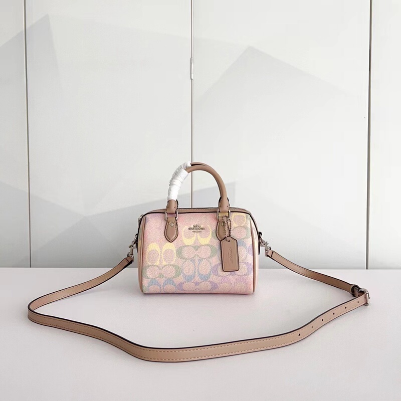 Koujia's new women's bag City tote bag, rainbow monogram fortune bucket bag, underarm bag, Rwon mini Boston bag Koujia's new women's bag City tote bag, rainbow monogram fortune bucket bag, underarm bag, Rwon mini Boston bag