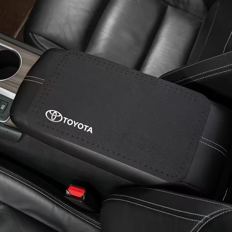 Armrest box pad, Universal Car Armrest Box - toyota-classic-black-1-piece