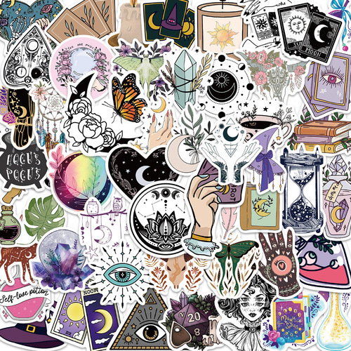 50 cartoon cross-border witch graffiti stickers can be used to decorate suitcases, pens, guitar notebooks, waterproof and can be wholesaled