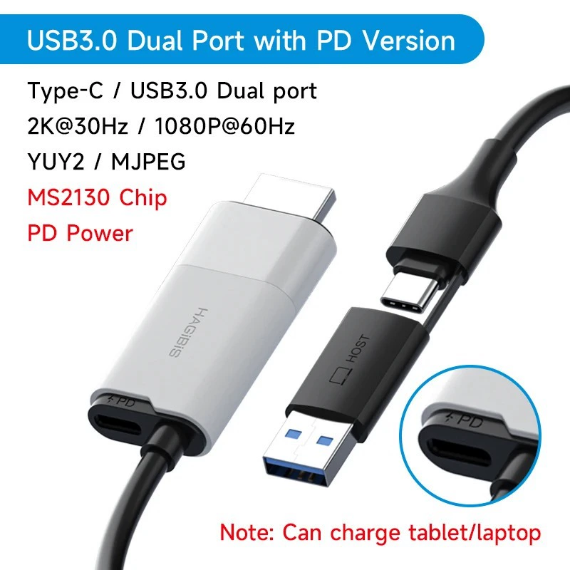 USB 3.0 устройство захвата видео Ha gi bis, HDMI в USB-A/Type-C