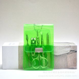 Factory Direct Sales Pvc Nail Clippers 5-Piece Pvc Manicure Tools Nail Set Pvc Nail Scissors Manicure Set