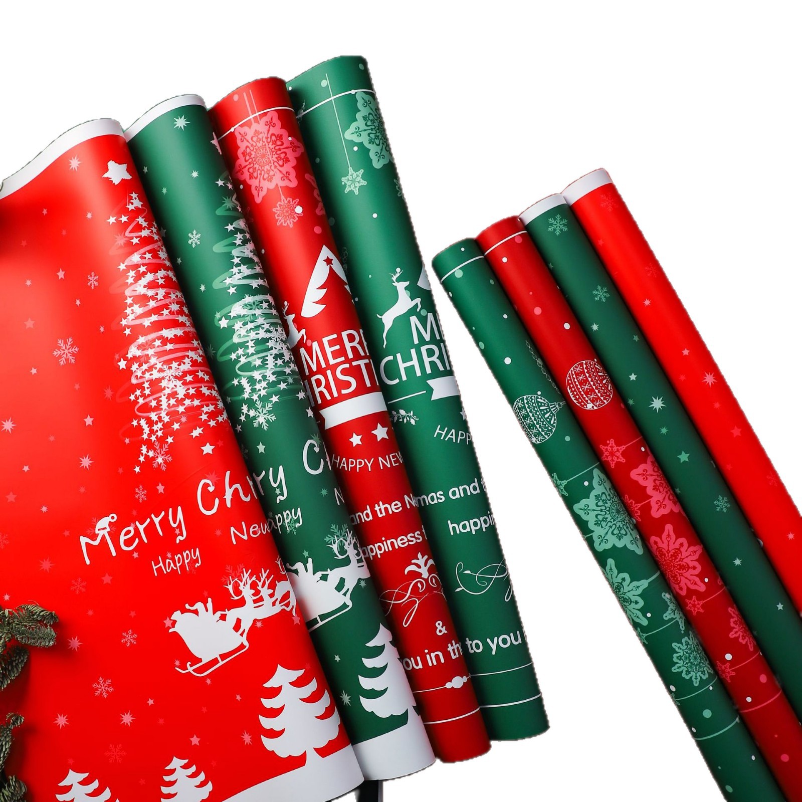 Lizhi Ran Papel de regalo de Navidad Papel de regalo de ramo de flores Papel de regalo de manzana Papel de regalo impermeable