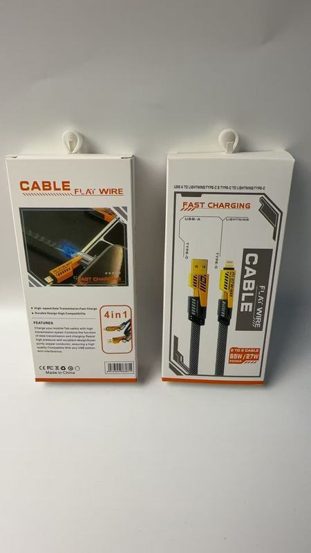 メカデータケーブルフォーインワン超高速充電ツーインワンPD27W充電デュアルType-c65W高速充電ケーブル卸売|undefined