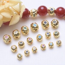 ��ɫ18K�����Ƕ��ɫ�ʯ�N�y�����D�\��DIY�ִ����K����������