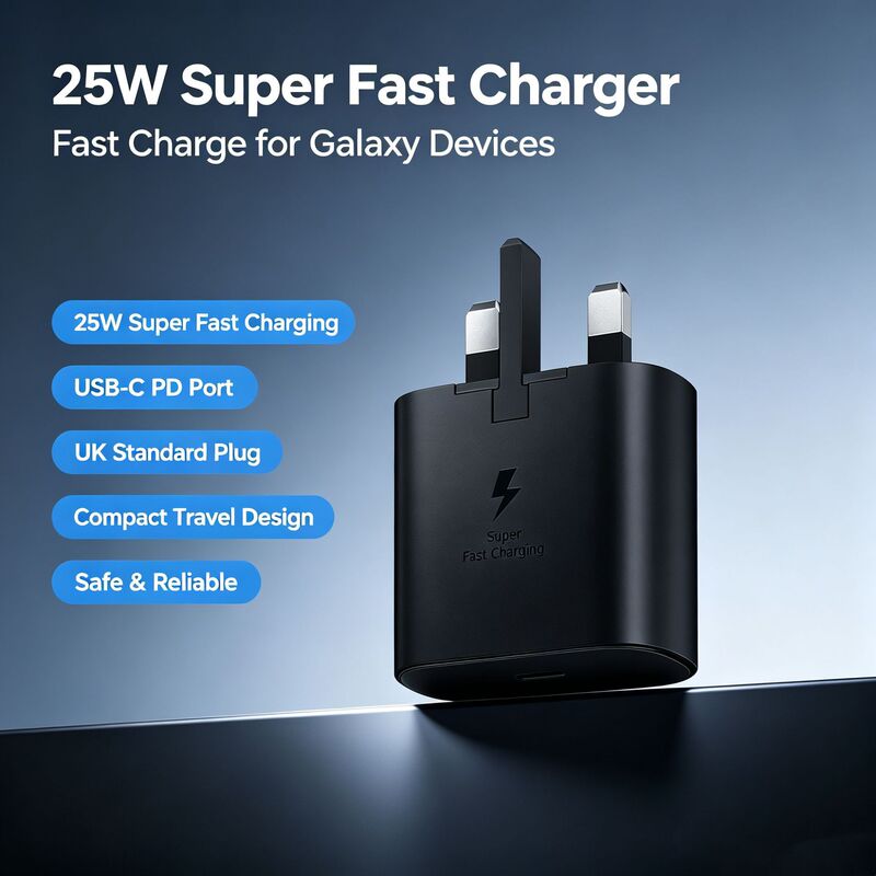Cross-border UK-standard PD25W charger suitable for Samsung S20/S21/Note10 fast charging adapter set