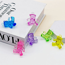 仿水晶亚克力小熊挂件游乐园挖宝盲盒男孩女孩六一儿童节礼物批发