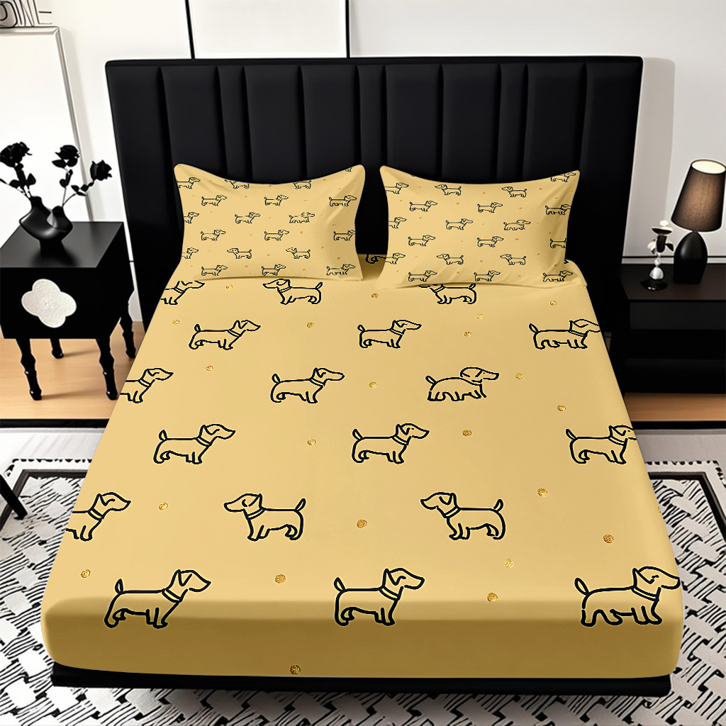 TEMU / JIT Transfronterizo para dibujos animados lindos cachorros cama de piel de cama de cama de cama de cama para diseñar