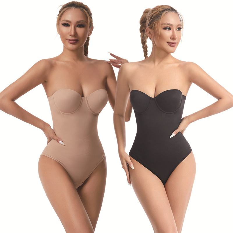 Cross-Border Large Size Seamless One-Piece Shapewear Dress Special Strapless Corset Tummy Control Waistband Hip Lift Bra