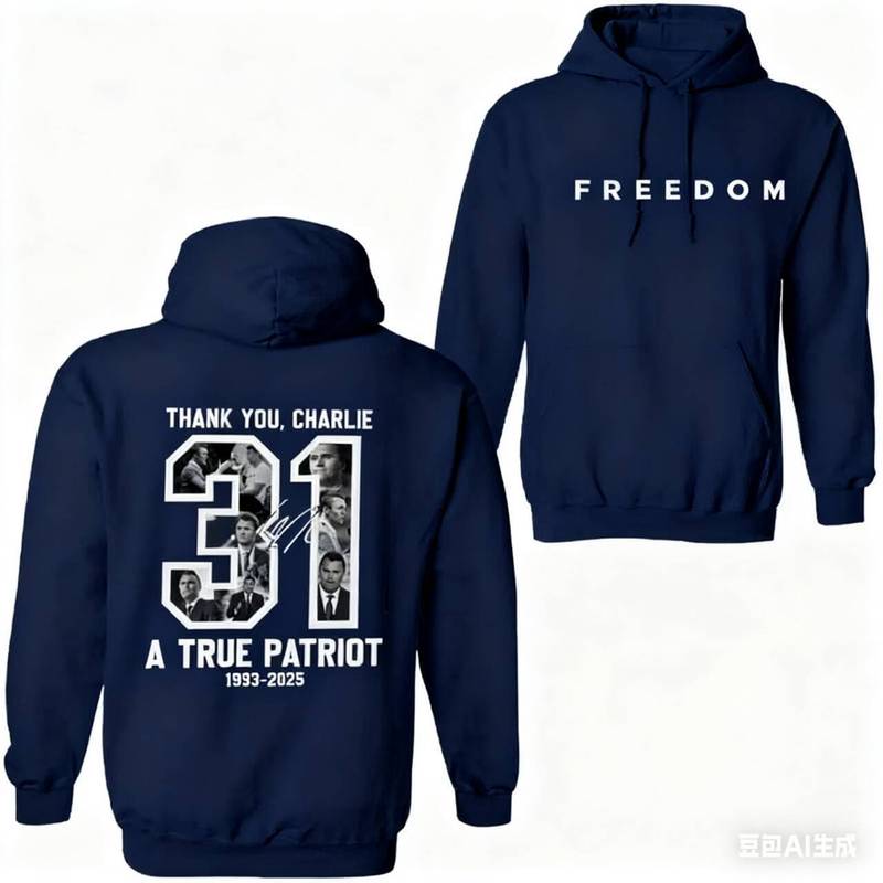 【跨境欧码】Freedom Charlie Kirk 2025 Unisex 2 Sided Hoodie|undefined