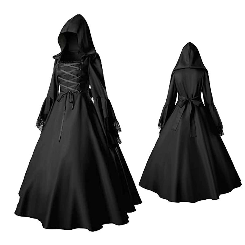 欧米の大きいサイズのゴシック式の長いスカートのルネッサンスのcos服のハロウィンの舞踏会のコスプレの服装の現物|undefined