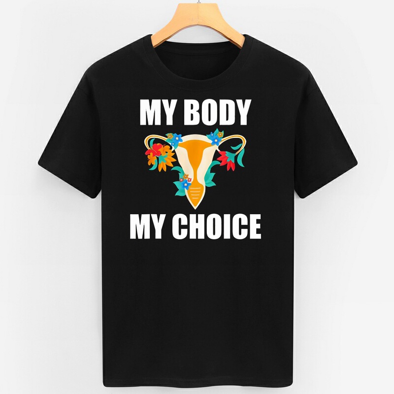 my body my choice European and American T-shirt feminism abortion cotton plus size T-shirt cross-border Amazon