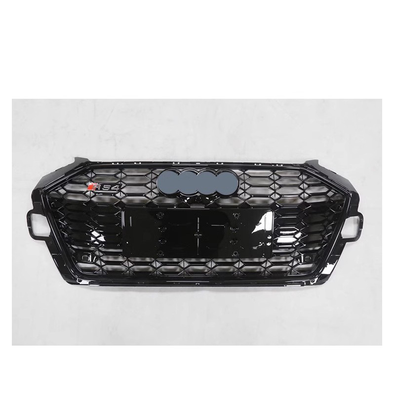 Applicable to 2020-2024 Audi A4 modified RS4 middle net A4 B9.5 upgrade S4 front bar grille honeycomb grid