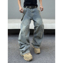 F 39043 American Vintage Curved Wide Leg Jeans ��ʽ�����䵶