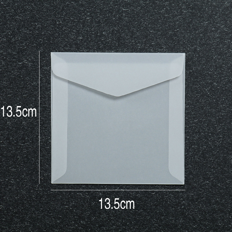 Sobre de papel de sulfato transparente en stock al por mayor de boda vintage tarjeta de invitación de postal almacenamiento sobre translúcido con logo