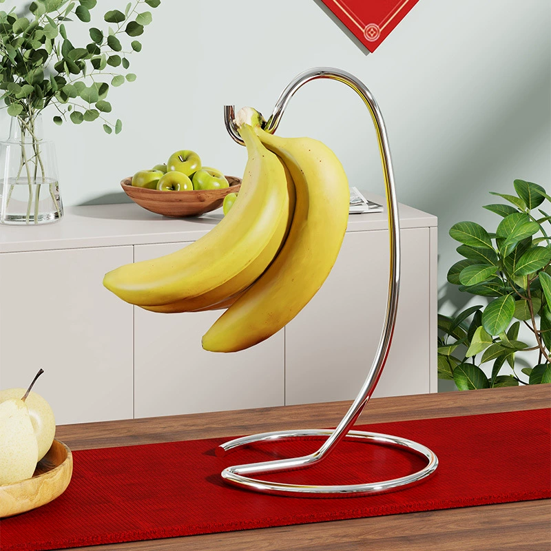 Нержавеющая сталь банановая подвеска подвеска отклоняет банановый зеленый креативный украшения для дома гостиная чайный столик с фруктовой тарелкой крючок