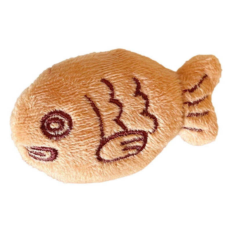 INS de dibujos animados lindo pargo asado broche de felpa broche de pescado mochila suéter ramillete pargo broche de joyería lindo