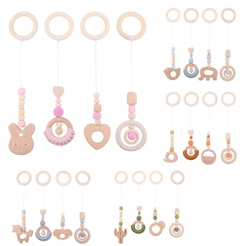 Детские товары кролик любит животных кулон из четырех частей детская погремушка для раннего развития игрушка для украшения детской комнаты Аксессуары