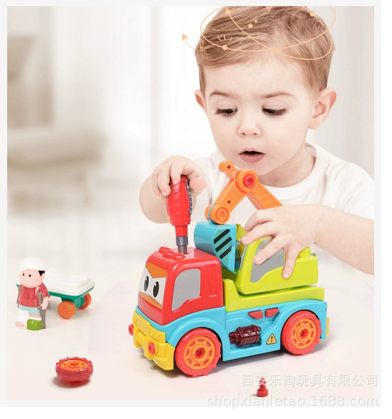 Music removable constructor, toy car, engineering vehicle