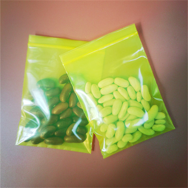 Stylish New Self-Sealing Bags Yellow Sealed Bags Yellow Plastic Bags Colorful Sealing Dividing Accessories Packaging Bags Accessory Bags