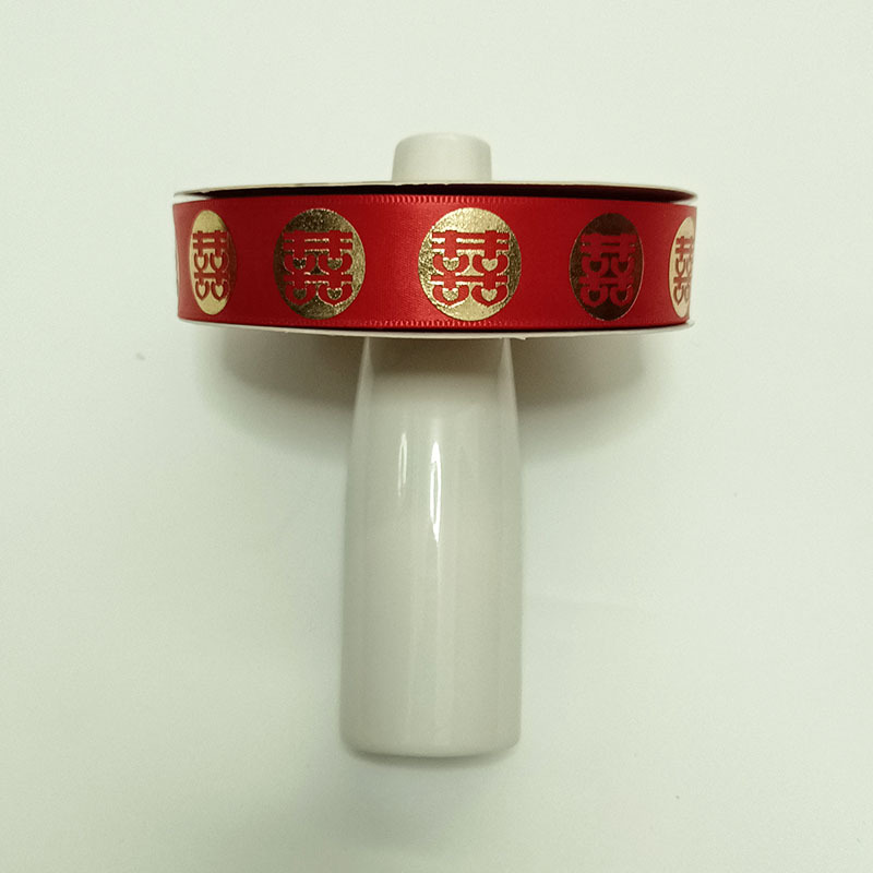 Suministros DE BODA Cinta de oro rojo Embalaje de regalo de mano Xi carácter cinta festiva Cinta Roja al por mayor cinta de encaje