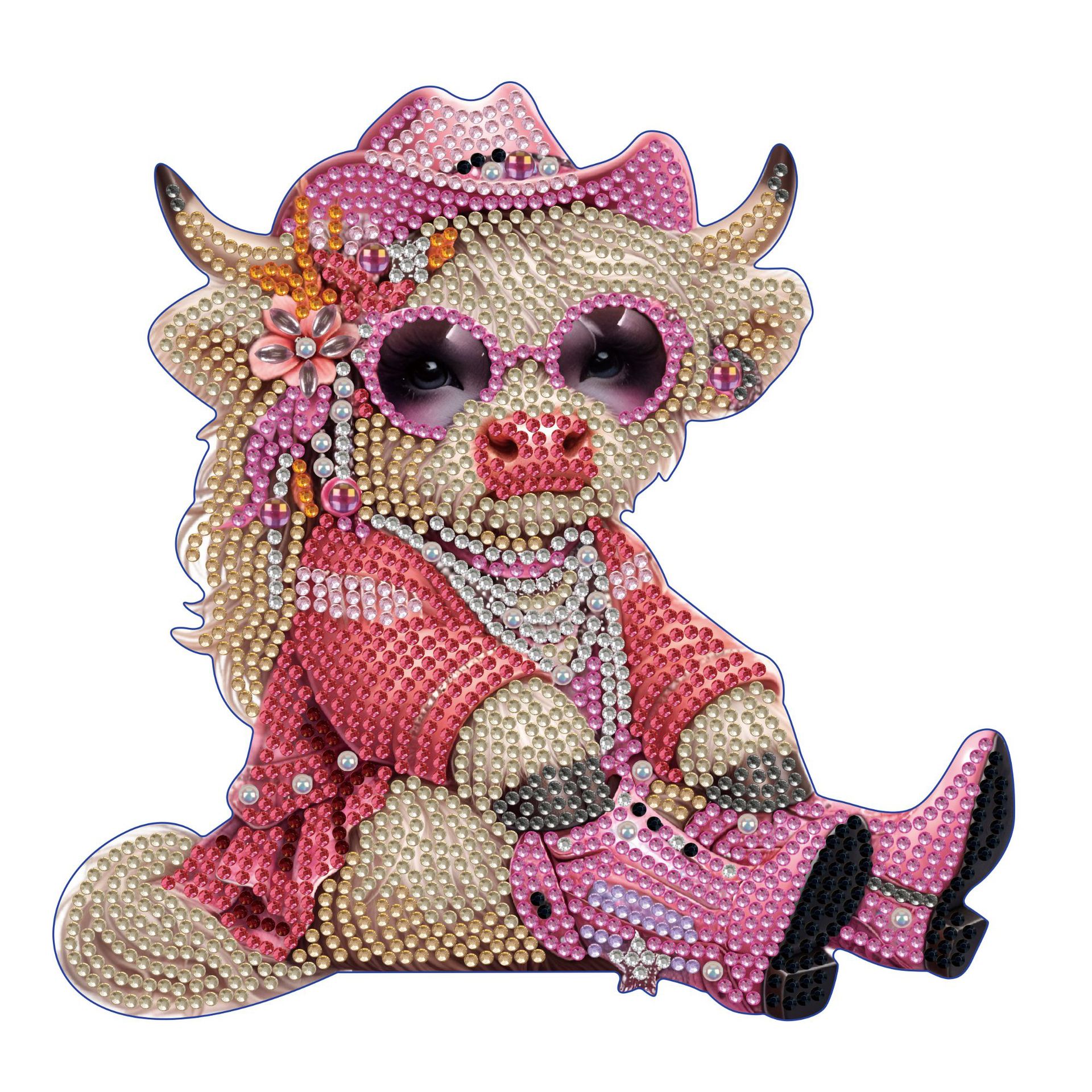 Diamante de bricolaje hecho a mano transfronterizo dibujo punto diamante 5D placa de yeso tridimensional adorno de juguete dinosaurio dibujos animados pintura infantil