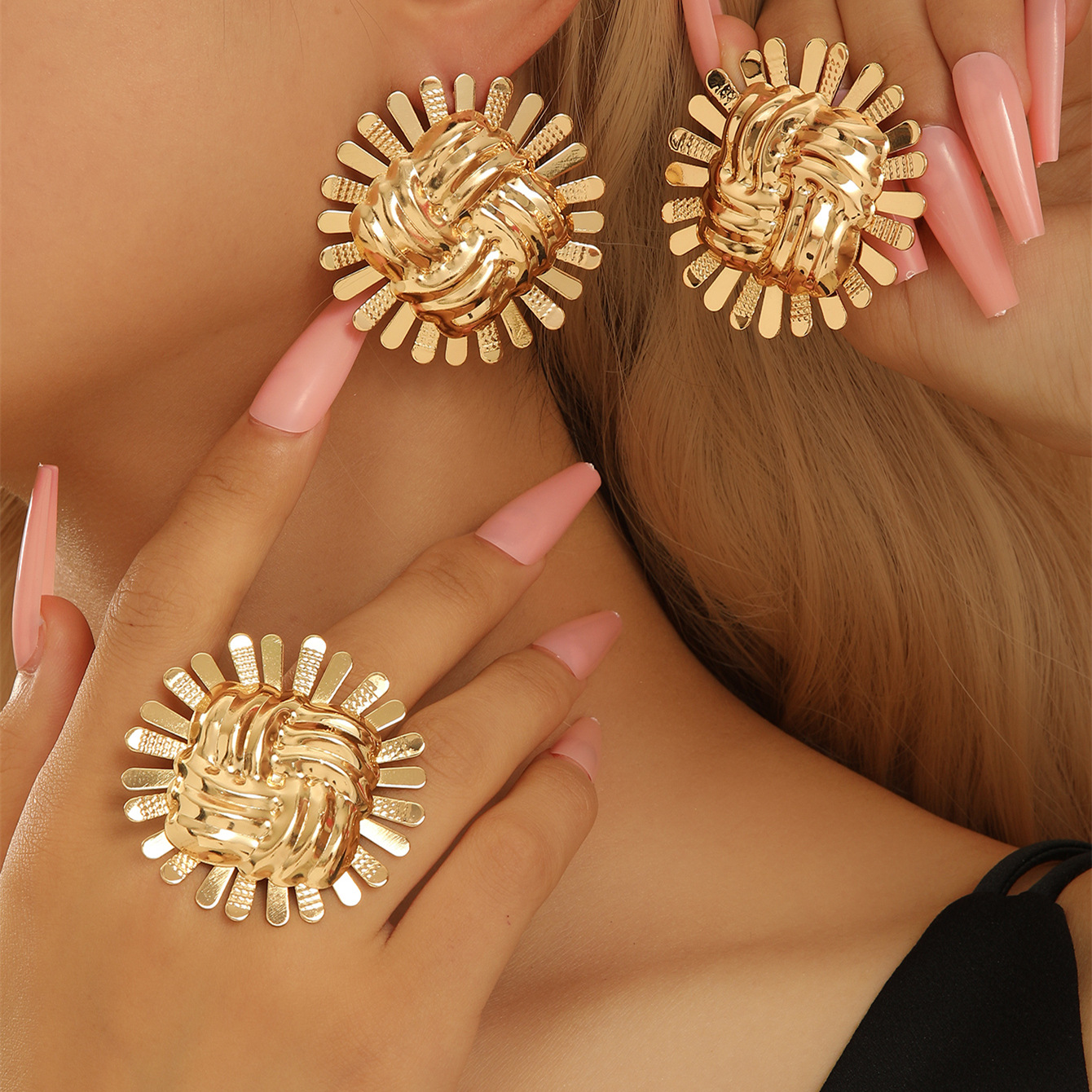 Pendientes girasol