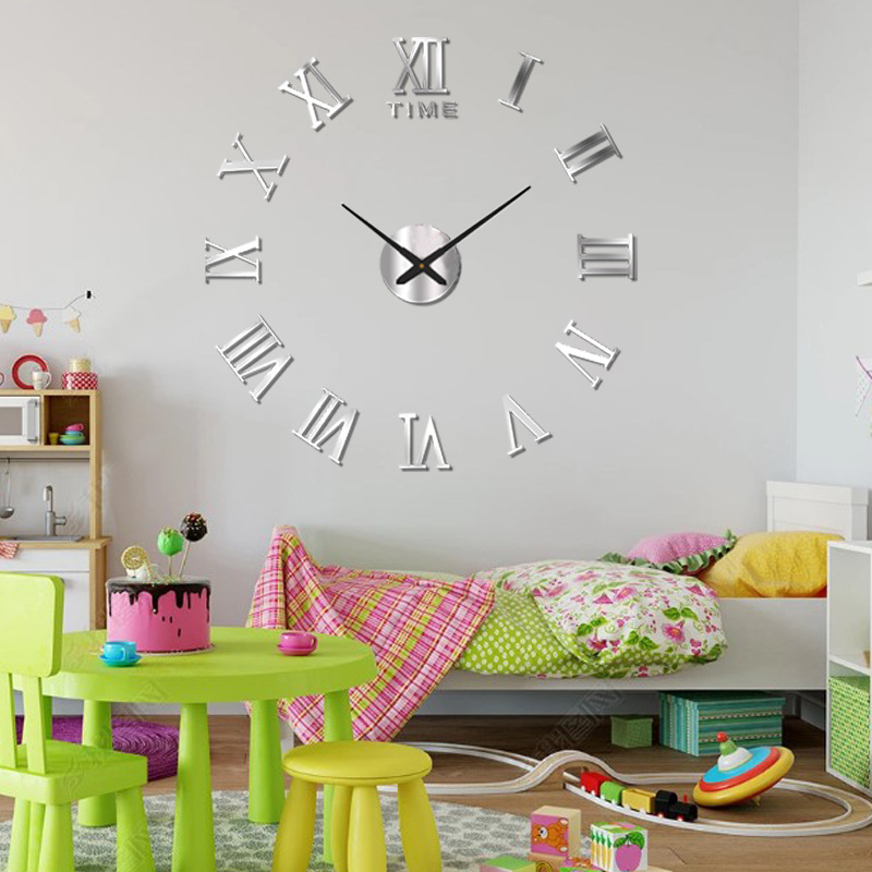 Creativo gran reloj de pared luminoso sala de estar dormitorio acrílico tridimensional DIY reloj estudio colgante de reloj de pared arte