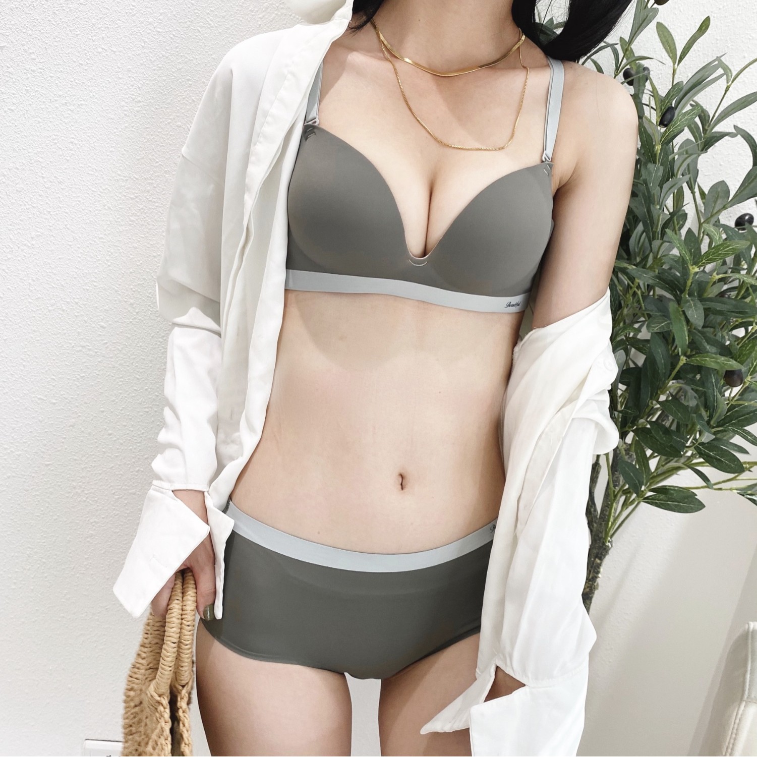 Colores de contraste que no dejan marcas, recolección lateral, soporte superior, leche antideslizante, ropa interior antiflacidez, sujetador de texto para niñas, senos pequeños, grandes