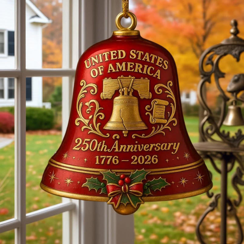 跨境爆款United States 250th AnniversaryBell Ornament厂家批发|undefined