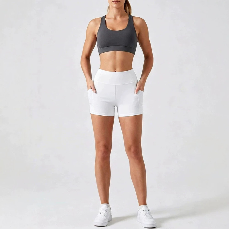 Women's sports shorts, quick-dry, stretchy, breathable yoga and tennis hot pants, fitness three-quarter pants, quick-dry and anti-exposure Women's sports shorts, quick-dry, stretchy, breathable yoga and tennis hot pants, fitness three-quarter pants, quick-dry and anti-exposure