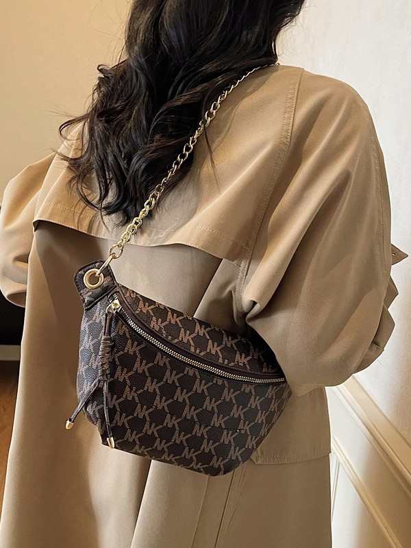 2026 nuevo bolso de pecho retro impresión temperamento crescente bolso bolso de bolso de hombro de gran capacidad bolso de mujer bolso de mujer image 5