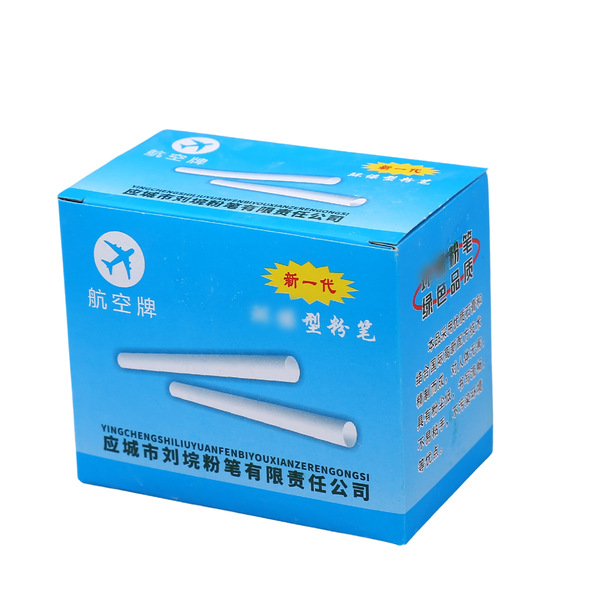 Hexagonal children's erasable white chalk dust-free