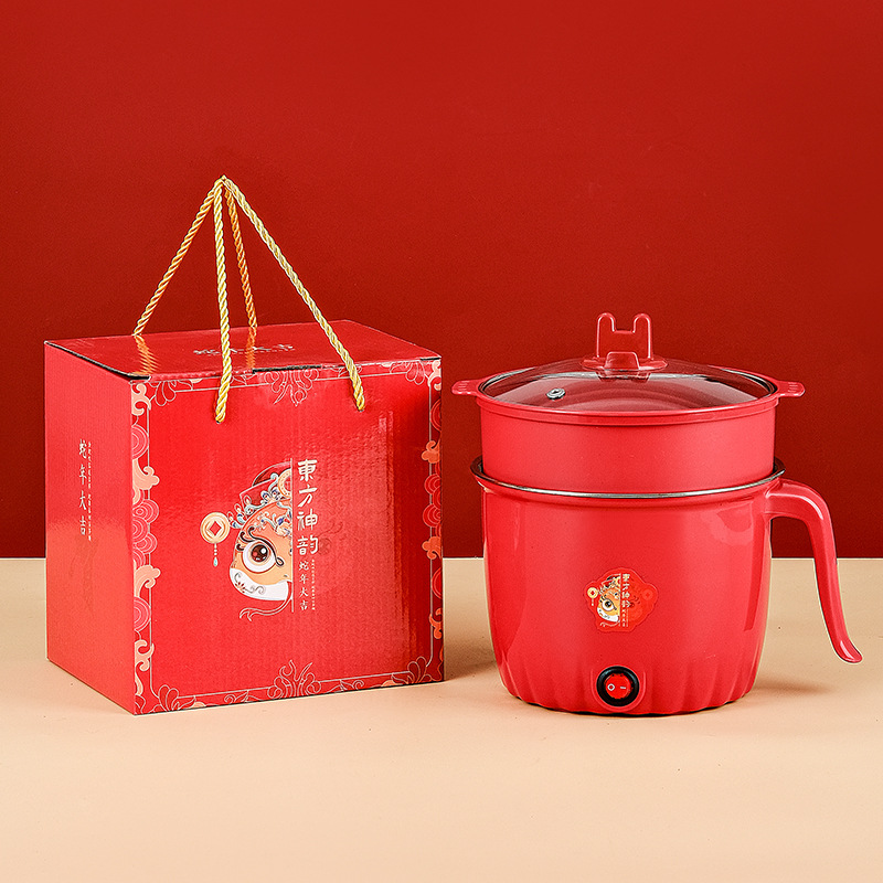 Электрическая кастрюля Golden Snake Liancai из нержавеющей стали + пароварка + подарочная коробка