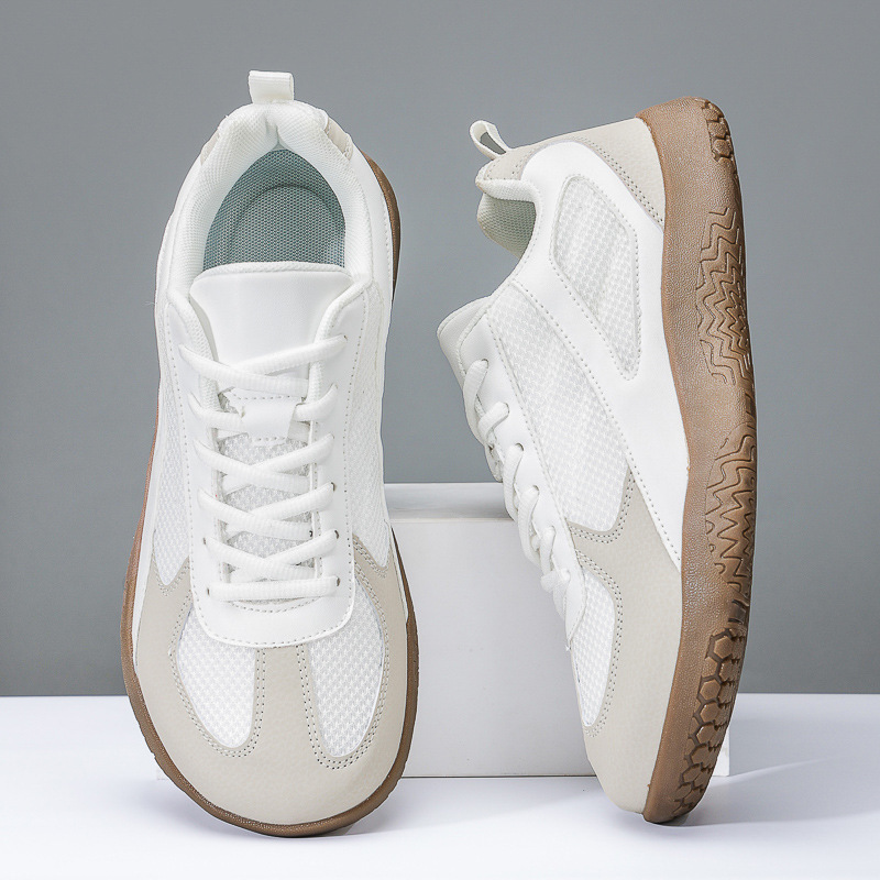 Large Size 50 Wide-Toe Shoes for Wide Feet, German Training Shoes with Mesh Cutouts, Large Toe Shoes, Wide-Fit Casual Sneakers