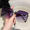 Metal square advanced sunglasses, sun protection cream, new collection, high-quality style, internet celebrity, UF-protection