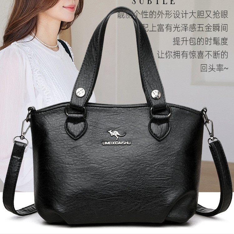 复古软皮包包女新款时尚大气手提托特包结实耐用单肩妈妈包热卖中