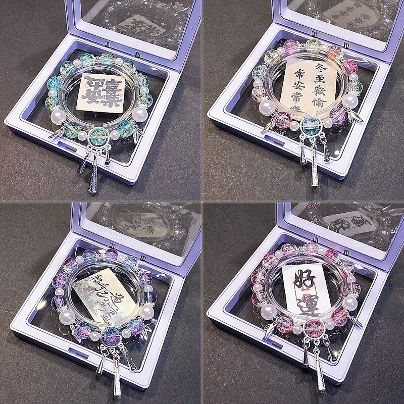 New National Fashion Crystal Gradient Beaded Bracelet Female Niche Design Dancing Bell Explosions Jewelry Scenic Spot Stall Wholesale New National Fashion Crystal Gradient Beaded Bracelet Female Niche Design Dancing Bell Explosions Jewelry Scenic Spot Stall Wholesale
